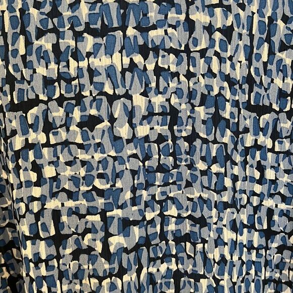 Cheztu Women’s plus size 22 blue geometric print midi dress - Picture 13 of 14